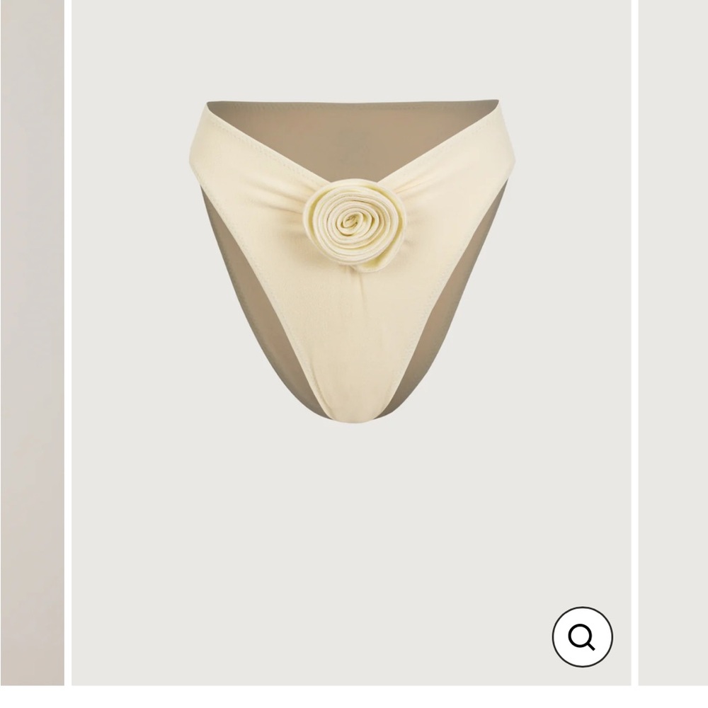 ROSETTE HIGH RISE BOTTOM (FAUX SUEDE CREAM/CREAM) size Medium